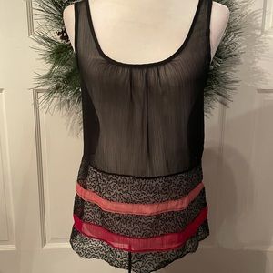 Sheer blouse tank